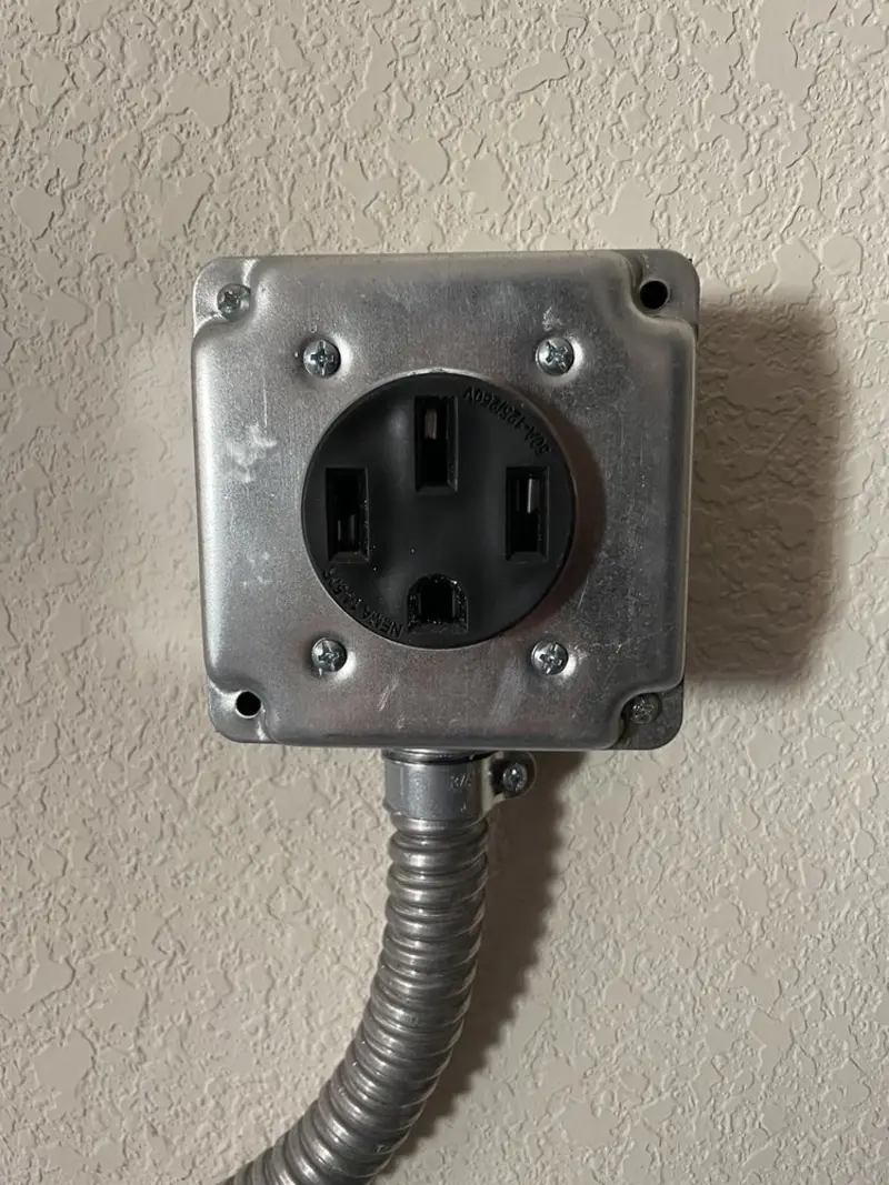 NEMA 14-50 outlet installed for Smart Home Electrical in Jacksonville Beach